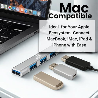 Red Star Tec U114C Mini USB C hub, 4 Extra USB A Ports, 2.0/3.0 - style: USB Type C
