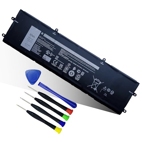 87Wh DWVRR Laptop Battery Replacement for Dell Inspiron 16 7620 2-in-1 & Alienware x15/x17 R1/R2 Series P111F P48E P119F 0017GN 0NR6MH 817GN Battery - size: 12.79*3.54*0.39 inch DWVRR