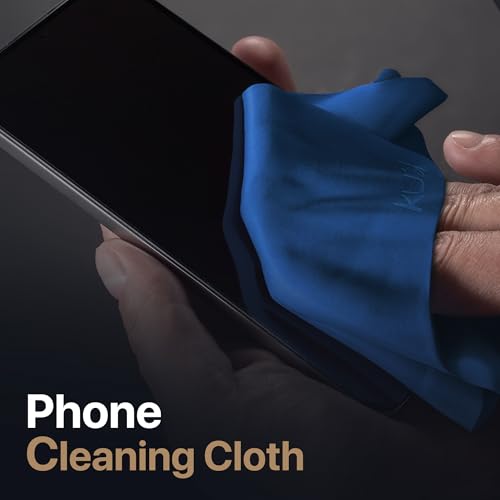 3 Pack Premium Microfiber Cleaning Cloth - Large Reusable Cloth for Glasses, Screens, MacBook Laptops, TVs, and Electronics - Scratch-Free, Lint-Free Cleaner, 3 Pack - Navy Blue - color: Navy Blue, size: Universal MacBooks - 3 Pack