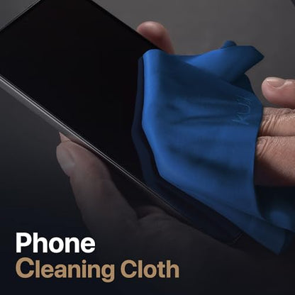 3 Pack Premium Microfiber Cleaning Cloth - Large Reusable Cloth for Glasses, Screens, MacBook Laptops, TVs, and Electronics - Scratch-Free, Lint-Free Cleaner, 3 Pack - Navy Blue - color: Navy Blue, size: Universal MacBooks - 3 Pack