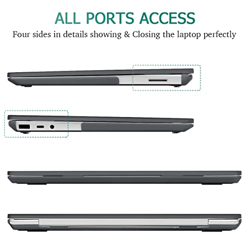 Case for Surface Laptop 5/4/3 13.5", Matte Black | Hard Shell Case with Keyboard Cover & Screen Protector. Fits Surface Laptop 5/4/3 13.5" Metal Palm Rest Models 1951/1868. - color: Matte Black