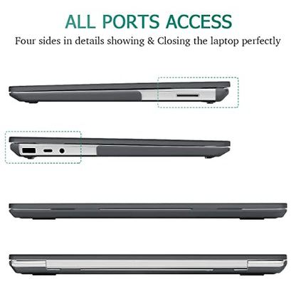 Case for Surface Laptop 5/4/3 13.5", Matte Black | Hard Shell Case with Keyboard Cover & Screen Protector. Fits Surface Laptop 5/4/3 13.5" Metal Palm Rest Models 1951/1868. - color: Matte Black