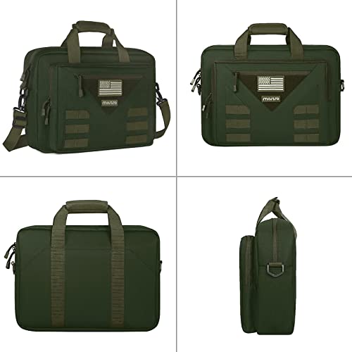 MOSISO 15.6 inch Tactical Laptop Bag for Men, 15-16 inch Messenger Bag | Tactical Messenger Bag Briefcase Shoulder Bags with Multi-Pockets, Army Green - color: Army Green