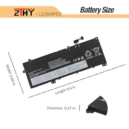 L22B4PE0 L22M4PE0 Laptop Battery for Lenovo K14 G2 IRU, K14 G3 IMU Series | ThinkBook 14 G6 IRL 14 G6 ABP, ThinkBook 14 G7 IML,ThinkBook 14 G8 IRL,ThinkBook 14 2-in-1 G4 IML Series L22D4PE0 15.44V 60Wh - size: 9.60*3.66*0.27inch L22M4PE0