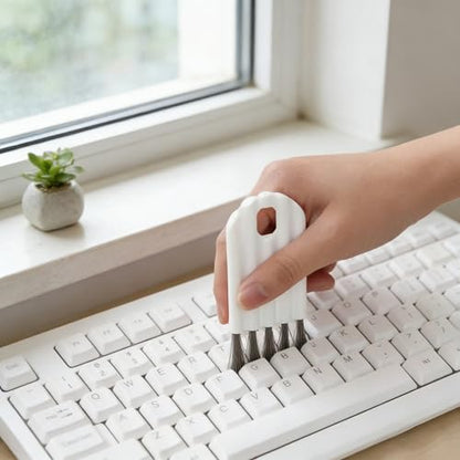 2Pack Keyboard Cleaning Brush - Bendable Cup Cover Groove Gap Brush - Soft Bristles for Computer, Office & Home Cleaning