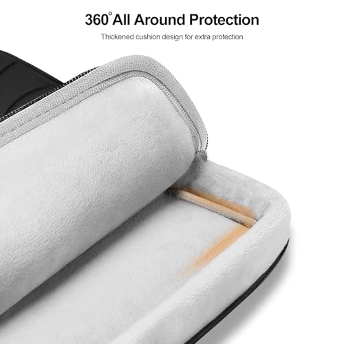 MOSISO 360 Protective Laptop Case 13.3 inch, 13-14 inch Laptop Sleeve,Black | Compatible with MacBook Neo/Air 13.6 M5 M4 M3 M2 M1/Pro 13/14, HP Dell ASUS Lenovo, Water Ripple Quilted Bag with Small Case