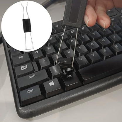 ZUFECY 3-Pc Keyboard Cleaning Tool Set: Keycap Puller & Dual Brushes for Home, Office and Shared Spaces