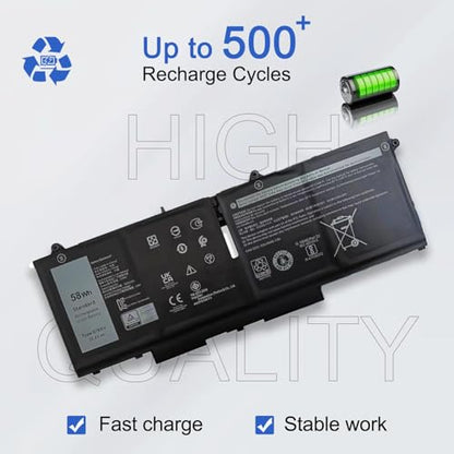 JOTACT 07KRV 58Wh Battery Replacement for Dell Latitude 5530 5430 5330 Precision P137G004 P137G006 3570 P104F005 P104F006 Laptop Series Notebook H4PVC O7KRV 0H4PVC Y86WG 0Y86W 15.2V 3625mAh 4-Cells - size: 9.72*3.74*0.19 inch 07KRV