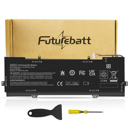 KB06XL Laptop Battery Replacement for HP Spectre X360 15-BL002XX 15-BL000NA 15-BL030NG 15-BL000 15-BL0XX 15-BL1XX 15-BL002XX 15-BL012DX 2PG91EA Z6L01EA HSTNN-DB7R TPN-Q179 902401-2C1 902499-855 - size: KB06XL 14.17, 7.68, 0.91in