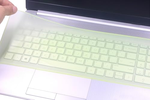 14.3" x 5.2" Universal Silicone Keyboard Protector Cover Skin for 15.6" 17.3" Laptop Notebook Keyboard (with Numeric Keypad Keyboard), Ultra Thin Waterproof Dustproof Keyboard Protector Skin - Yellow - color: Yellow, size: for 15"-17.3" Universal Laptop K