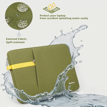 NIDOO Laptop Sleeve 10 inch Tablet Bag Carrying Case for 11 inch iPad/11 iPad Air M4 2026/11" iPad Pro M5 M4/ 11" Samsung Galaxy Tab S9 S8 / Lenovo Tab M11 Water Resistant Computer Pouch, Green - color: Green, size: 10-11 Inch
