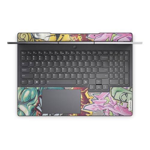Glossy Glitter Laptop Skin Compatible with Lenovo Legion 5 Gaming Laptop (15IRX9) 2024 - Graffiti Wild Styles - Premium 3M Vinyl Protective Wrap Decal Cover - Easy to Apply | Crafted in the USA - color: Graffiti Wild Styles, size: Legion 5 Gaming (15IRX9)