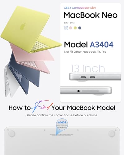 Fintie Case for MacBook Neo 13 Inch with Keyboard Skin & Screen Protector | 2026 A3404, Snap-On Design, Slim Fit, Hard Shell Cover, Composition Book - color: Composition Book