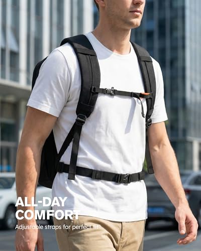 Tolaccea Travel Laptop Backpack 32L, TSA Friendly Flight Approved Computer Work Business Bag, Water-resistant Carry on Luggage, Durable Casual Daypack College Rucksack for Men Women - color: Black