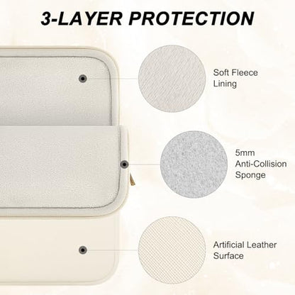 ARVOK Laptop Sleeve Case,Waterproof Notebook Cover for MacBook Air MacBook Pro inch, Computer Carrying Bag - color: White, size: 15 inch