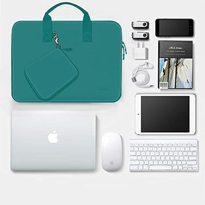 Hseok Laptop Sleeve 13.3-14 inch Case with Small Pouch, Neoprene Computer Bag Compatible with MacBook Neo/Pro 14 M5/M4/M3/M2/M1, Mac Air/Pro 13.3, XPS 14 and Most 13-14 inch Notebooks,D02E01 - color: D02e01, size: 13"-14"