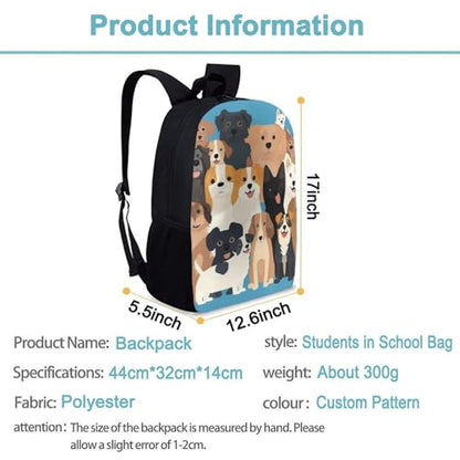 Travel Laptop Backpack, Water Resistant Computer Bag, Fashion Durable Travel Bag For Women Men Cute Puppy Dog - color: Color566