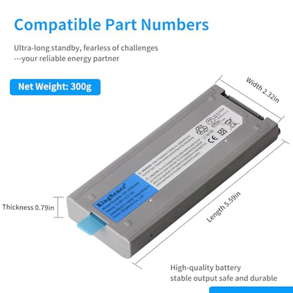 CF-VZSU48 Laptop Battery for Panasonic Toughbook CF-19 CF19 CF-VZSU28 CF-VZSU48U CF-VZSU50 6CELL 10.65V 58WH | Compatible with Panasonic Toughbook CF-19 MK1-MK8 Series, CF-VZSU28/48U/50/48R/58U. 6-Cell Li-ion