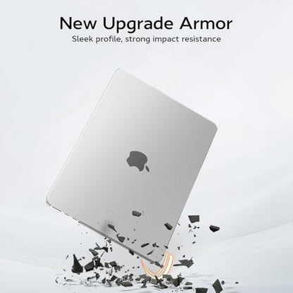 B BELK Compatible with MacBook Air 13 inch Case 2026 2025-2022 M5 M4 M3 M2 | [100% Official Color] [Slim Armor] Plastic Hard Shell for MacBook Air 13.6 inch Case (A3449 A3240 A3113 A2681), Matte Clear - color: Matte Clear