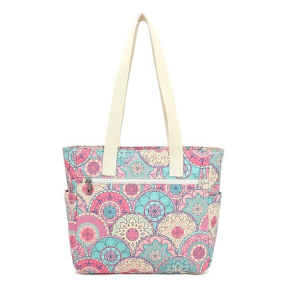 Women Tote Bag With Muti-Pockets,Lightweight Shoulder Bag,Large Capacity Handbag for Travel, Work, Gym - color: Bandanna