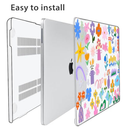 Compatible with 2026 MacBook Neo Case 13 inch Model A3404 with A18 Pro Chip, Precision Fit & Anti-Crack Hard Shell Pattern Case & Keyboard Cover&Screen Protector&Webcam Cover, Abstract Flower - color: Abstract Flower