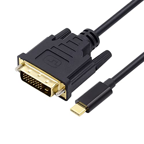 USB 3.1 Type C USB-C Source to DVI 1080P 60hz Displays Male Monitor Cable for Laptop 1.8m - style: USB-C to DVI