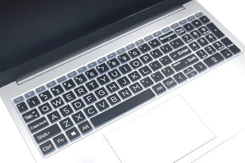 Keyboard Skin Compatible for 15.6" HP Laptop 15-fc 15-fd 15t-fd 15z-fc, HP Pavilion 15 15-eg/eh/er 15t-eg200/eg300 15z-eh300, HP Pavilion 17z 17z-cp000 17z-ca200 17-cn 17-cp (Big Letters Black) - color: Big Letters - Black
