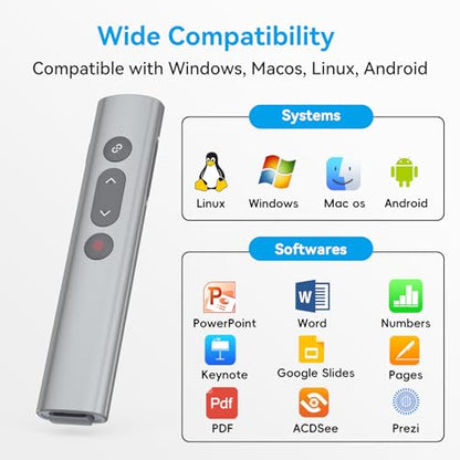 Presentation Clicker for PowerPoint Presentations, Laser Pointer for Presentations 79, BYJ80