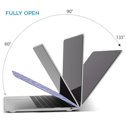 IBENZER Compatible with New MacBook Air 13 inch case 2022 2021 2020 M1 A2337 A2179 A1932, Hard Shell Case&Keyboard Cover&Screen Film for Mac Air 13 (2018-2022), Blue Leopard, AT13-LP-BL+2 - color: Blue Leopard