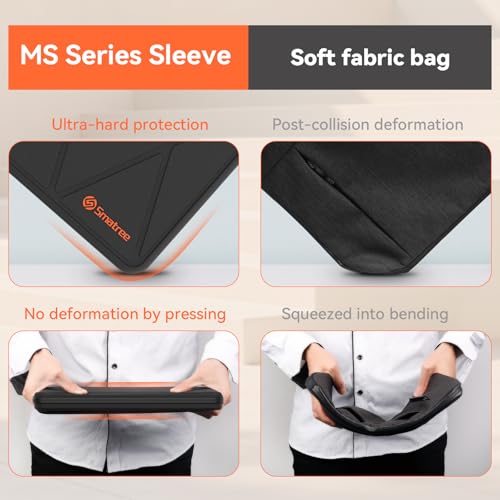 Smatree MS30T Hard Protective 13.3-14 inch Laptop Sleeve Case Compatible for Samsung Galaxy Chromebook/Chromebook 2, ASUS Zenbook 13 OLED, Lenovo Yoga Slim 9i - color: Black, size: 13.3 inch/MS30T/Size: 32*21.8cm