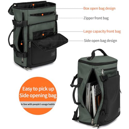 Kalesi Gym Duffle Bag Backpack 4-Way Waterproof with Shoes Compartment for travel Sport Hiking laptop - color: Business-grey