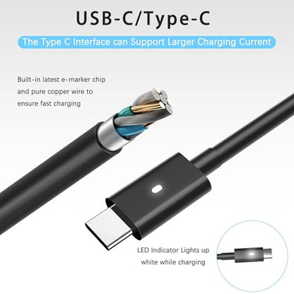 BAJ 90W USB C Laptop Charger Compatible with Dell XPS/Latitude/Precision | for Dell XPS 13 15 9360 9365 Latitude 3400 3500 5400 7420 7300 Precision 3540 Chromebook 3100 Power Cord