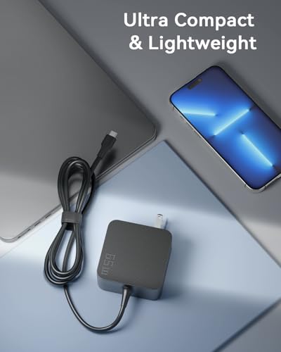 AKELON 65W USB C Laptop Charger for Lenovo Thinkpad Yoga HP Elitebook Spectre Dell Latitude MacBook Pro ASUS Chromebook Samsung 20V 3.25A Type C Power Adapter