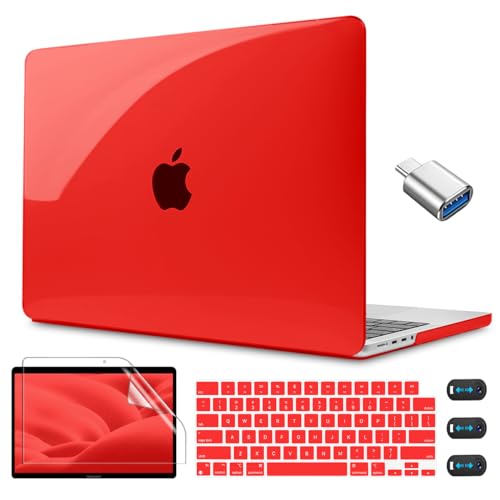 CISSOOK Case for MacBook Pro 14 Inch 2026-2021 Release Model A2442 A2779 A2918 A2992 A3112 A3185 A3401 A3434, Plastic Hard Shell Case Cover for MacBook Pro 14 inch M1 M2 M3 M4 M5 - Red - color: Clear Red