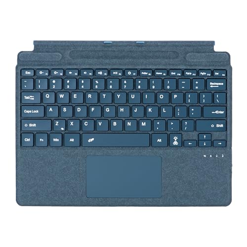 mobee Keyboard for Microsoft Surface Pro Copilot+ (11th Edition) / Pro 11/10 / 9/8 / X, 13 inch, Detachable Type Cover with Touchpad, Pen Holder (Sapphire) - color: Sapphire
