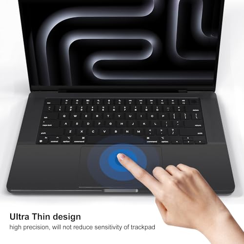 Palm Rest Cover Skin Compatible with 2026 2025-2023 MacBook Pro 16 Inch M5 M4 M3 A3428 A3429 A3403 A3186 A2991 Trackpad Protector Touch Pad Cover Skin, MacBook Pro 16" Accessories, Space Black - size: 2023+ MacBook Pro 16" M4 M3(Black)