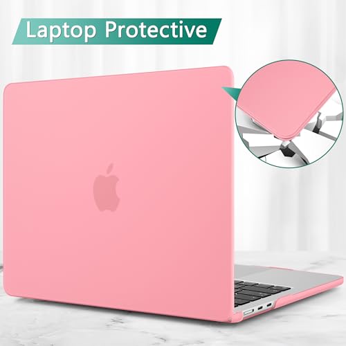 May Chen Case for MacBook Air 13/13.6-inch (M5/M4/M3/M2, 2022-2026 Models A3449 A3240 A3113 A2681), Lightweight | Closes Seamlessly | Ideal for Work Hard Shell Case, Matte Pink - color: Matte Pink