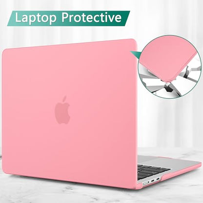 May Chen Case for MacBook Air 13/13.6-inch (M5/M4/M3/M2, 2022-2026 Models A3449 A3240 A3113 A2681), Lightweight | Closes Seamlessly | Ideal for Work Hard Shell Case, Matte Pink - color: Matte Pink