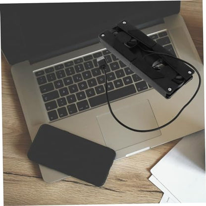 Laptop Cooling Pad with Air Cooling System Portable and Lightweight Laptop Holder for Gaming and Office Use Durable Design for Enhanced Heat Dissipation and Space Saving