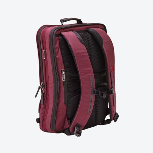 Trilogy Weekender Daypack I Opens like a suitcase, for easy packing. Expands into a 22-liter weekender. Hidden under-bag sling holds yoga mat, sleeping bag, and doubles as a rear cover (Zinfandel) - color: Red