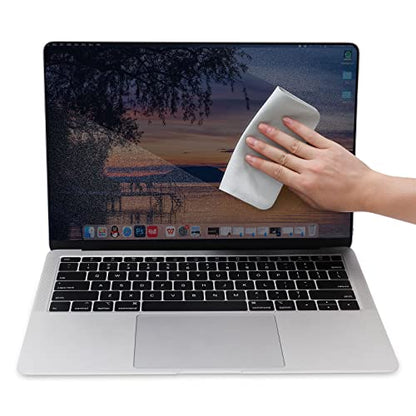 MOSISO Polishing Cloth, 2PCS Electronic Screen Cleaning Cloths, Grey | Soft Microfiber Cloths ,Compatible with MacBook/iPhone, Compatible with iPad/Tablets/Laptop Notebook Computer, Camera