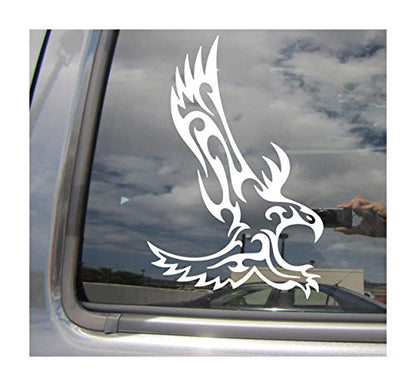 - Attacking Tribal Eagle - Bird Hawk Falcon Bald Peregrine - Cars Trucks Moped Helmet Hard Hat Auto Automotive Craft Laptop Vinyl Decal Store Window Wall Sticker 01527