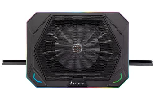 SureFire Bora X1 Gaming Laptop Cooling Pad, Laptop Cooler for Laptops up to 17 Inches, Adjustable Fan Speed, More Power, RGB Lighting