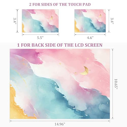 12 13 14 15 15.4 15.6 Inches Laptop Skin Sticker Decal Universal Netbook Skin Sticker Reusable Soft Notebook Art Protector Cover Decal, Pink Blue Ink Painting - color: Pink Blue Ink Painting