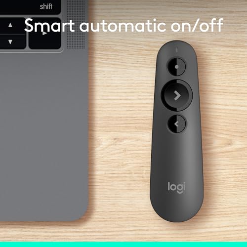 Logitech Wireless Presenter R500s PowerPoint Clicker with Laser Pointer | PowerPoint clicker, presentation clicker - color: Red Laser, style: 3 buttons