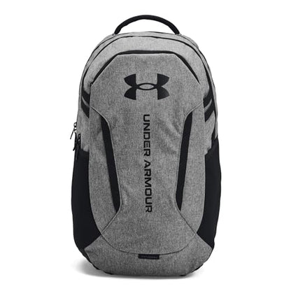 Under Armour Unisex-Adult Hustle 6.0 Backpack, (026) Castlerock Full Heather/Black/Black, One Size Fits Most - color: (026) Castlerock Full Heather / Black / Black, size: One Size