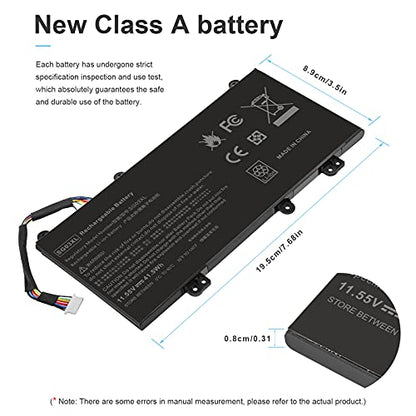 SG03XL Laptop Battery for HP Envy M7-U109DX M7-U009DX 17t-U000 17-U011NR 17-U163CL 17-U177CL 849048-421 849049-421 849314-850 849315-850 849314-856 HSTNN-LB7F HSTNN-LB7E TPN-I126 HSTNN-LB7E HSTNN-LB7F - size: 7.68*3.5*0.31inch