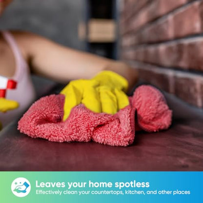 HOMEXCEL Red Microfiber Cleaning Cloth, 12 Pack Premium Microfiber Towels for Cars, Lint Free, Scratch-Free, Highly Absorbent, Reusable Cleaning Rags for Car, Household, Kitchen, Window, 11.5"X11.5" - color: Red