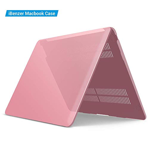 IBENZER Compatible with 2022 2021 2020 MacBook Air 13 inch case M1 A2337 A2179 A1932, Plastic Hard Shell Case for Mac Air 13 Retina Display with Touch ID, Pink, MMA-T13PK A - color: Pink