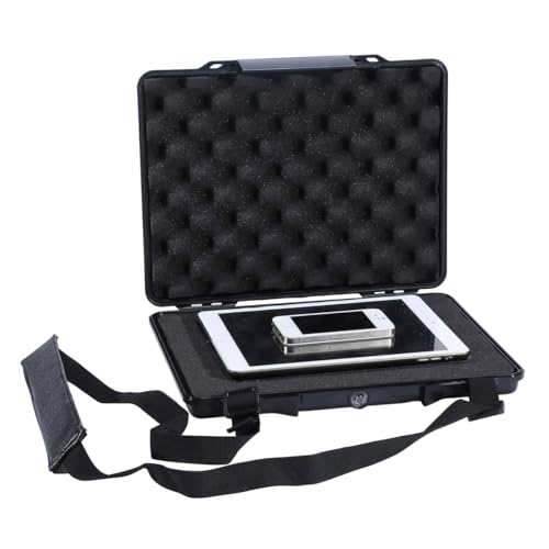DCB Cases - Element 3322F 12.36 x 9.13 x 1.57 Int Dim | IP67 Waterproof | Protects Tablets, Phones, and Documents | Shoulder Strap | Latch Close | Injection Molded Plastic | Foam Insert